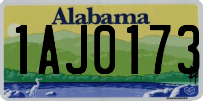 AL license plate 1AJ0173
