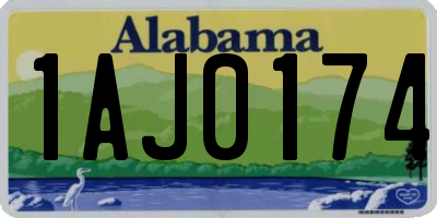 AL license plate 1AJ0174