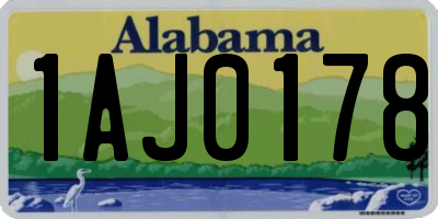 AL license plate 1AJ0178