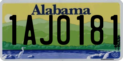 AL license plate 1AJ0181