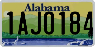 AL license plate 1AJ0184