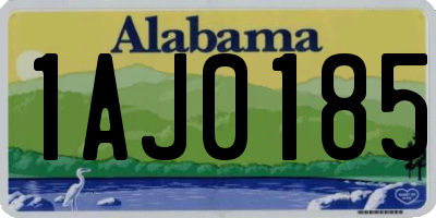 AL license plate 1AJ0185