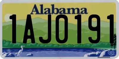 AL license plate 1AJ0191