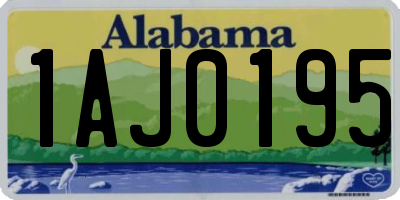 AL license plate 1AJ0195