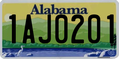 AL license plate 1AJ0201
