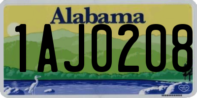 AL license plate 1AJ0208