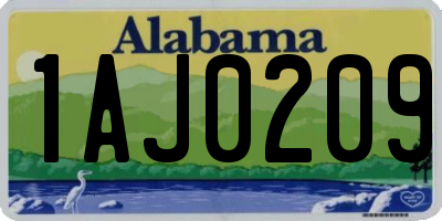 AL license plate 1AJ0209