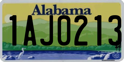 AL license plate 1AJ0213