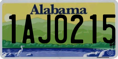AL license plate 1AJ0215