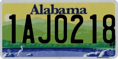 AL license plate 1AJ0218