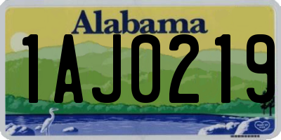 AL license plate 1AJ0219