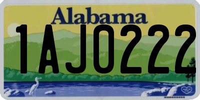 AL license plate 1AJ0222