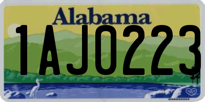 AL license plate 1AJ0223