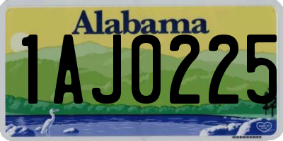 AL license plate 1AJ0225