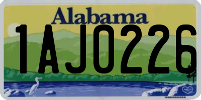AL license plate 1AJ0226