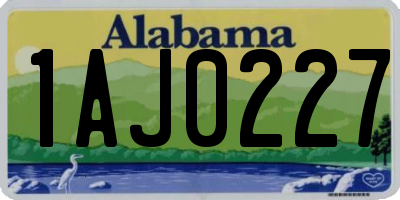 AL license plate 1AJ0227
