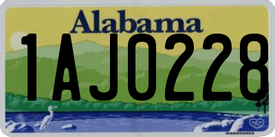 AL license plate 1AJ0228