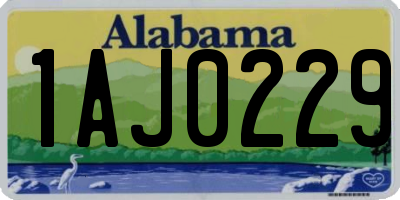 AL license plate 1AJ0229