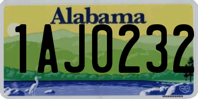 AL license plate 1AJ0232