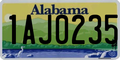 AL license plate 1AJ0235