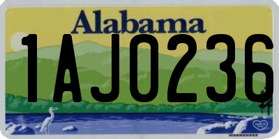 AL license plate 1AJ0236
