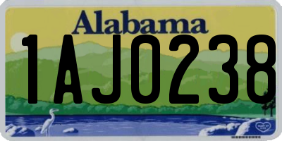 AL license plate 1AJ0238