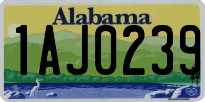 AL license plate 1AJ0239