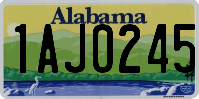 AL license plate 1AJ0245