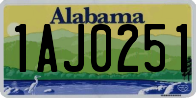 AL license plate 1AJ0251