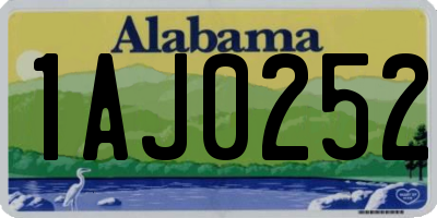 AL license plate 1AJ0252