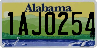 AL license plate 1AJ0254