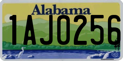 AL license plate 1AJ0256