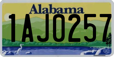 AL license plate 1AJ0257