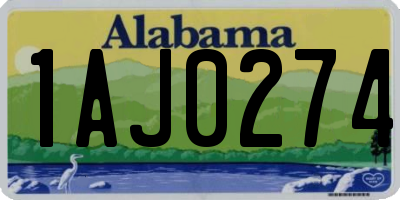 AL license plate 1AJ0274