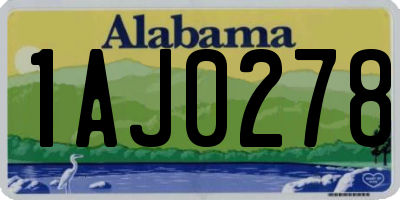 AL license plate 1AJ0278