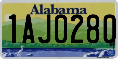 AL license plate 1AJ0280