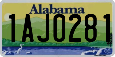 AL license plate 1AJ0281