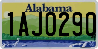 AL license plate 1AJ0290