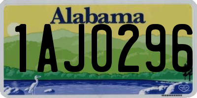 AL license plate 1AJ0296