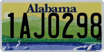 AL license plate 1AJ0298