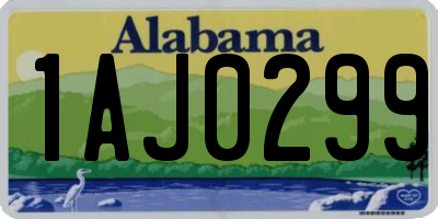 AL license plate 1AJ0299
