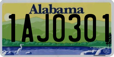 AL license plate 1AJ0301