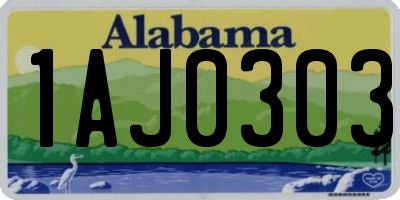 AL license plate 1AJ0303