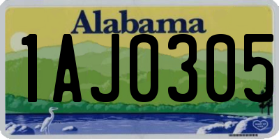 AL license plate 1AJ0305