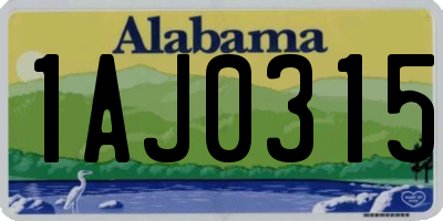 AL license plate 1AJ0315