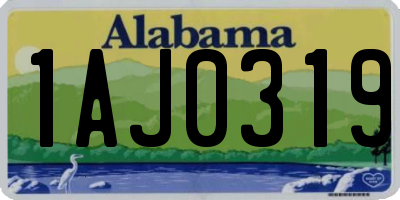 AL license plate 1AJ0319