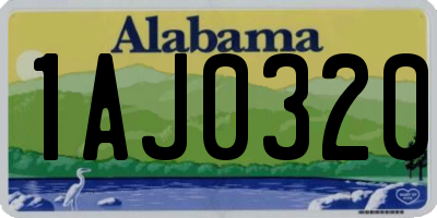 AL license plate 1AJ0320
