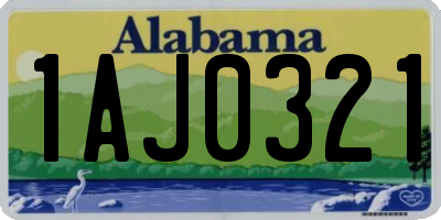 AL license plate 1AJ0321