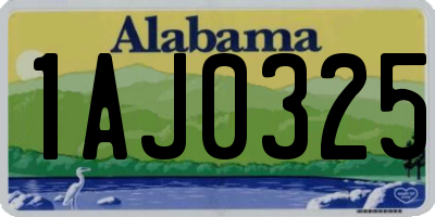 AL license plate 1AJ0325