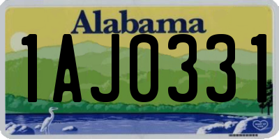AL license plate 1AJ0331